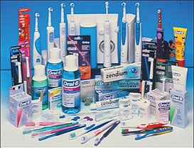 oral hygiene products assortment