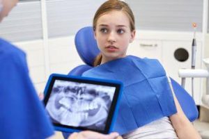 X-ray of a child grinding teeth