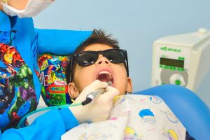 Child in dentist chair